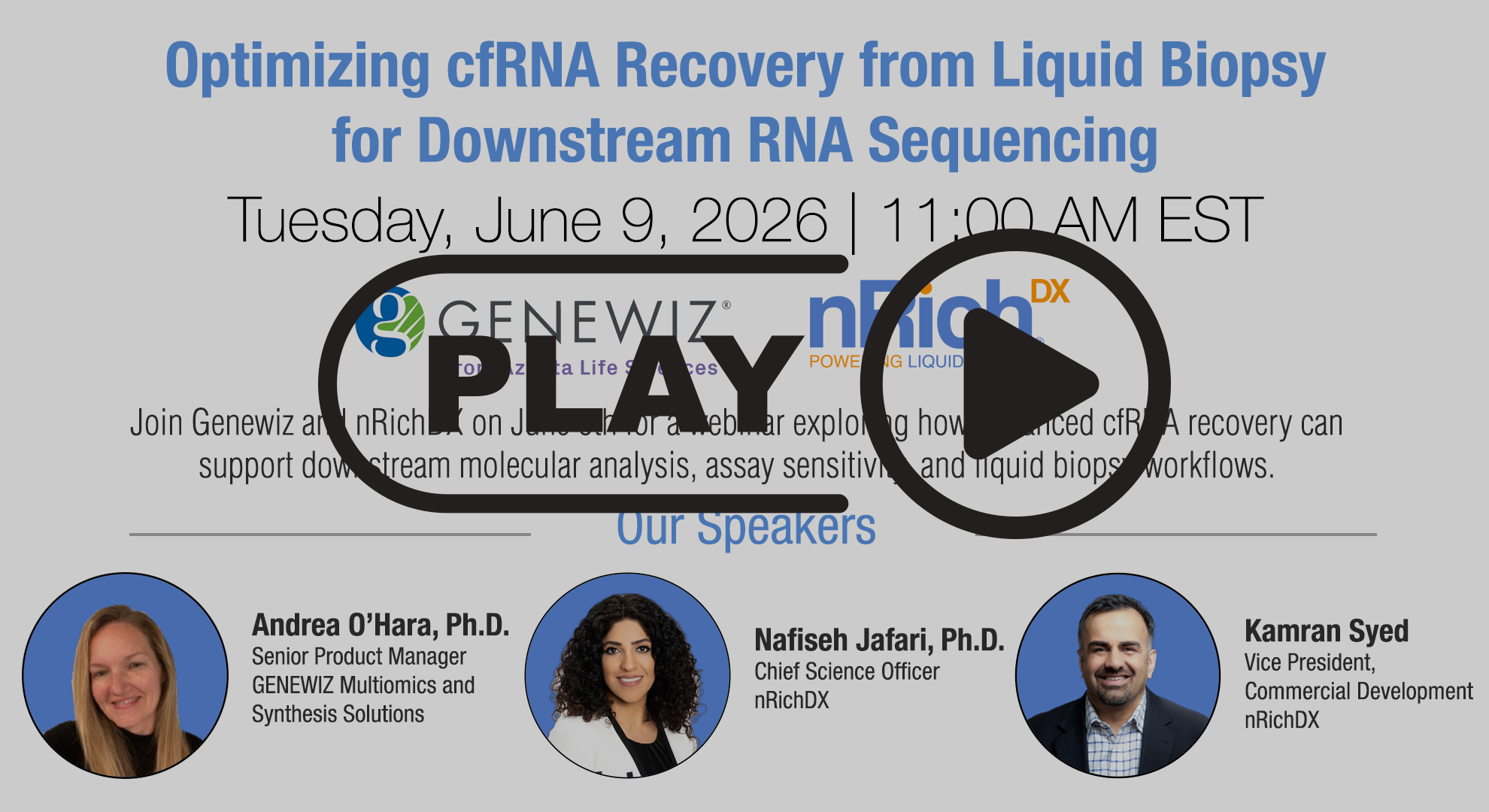 Optimizing cfRNA Recovery from Liquid Biopsy for Downstream RNA Sequencing Webinar with nRichDX resource thumbnail